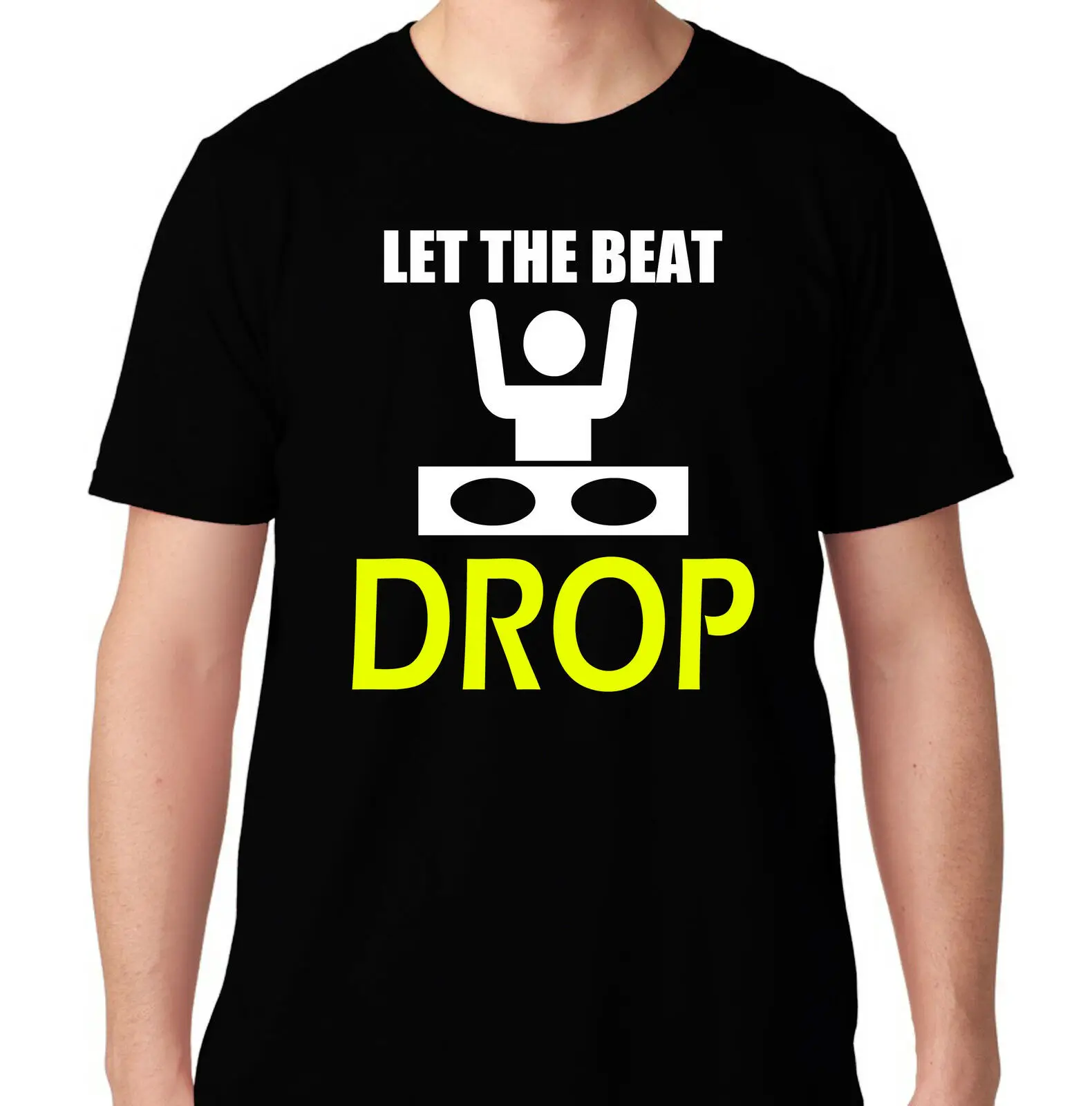 Пусть BEAT DROP EDM музыкальный дом электро дабстеп музыка DJ RAVE HARDFEST футболка