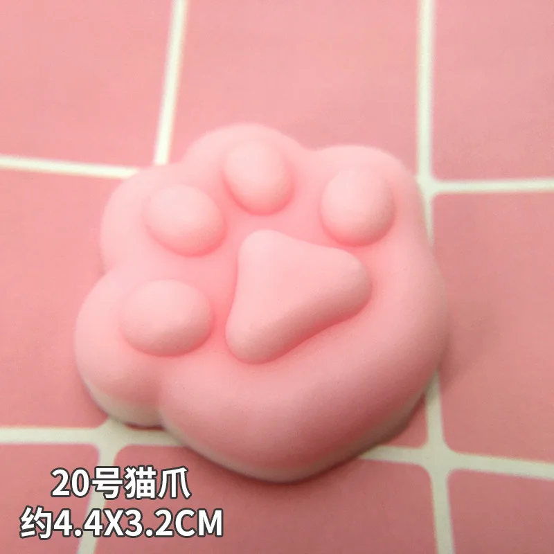 20 cat claw Мини мягкие игрушки для снятия стресса, милые животные, антистрессовый шар, сжимающий мочи, поднимающиеся игрушки, мягкие игрушки для снятия стресса, забавная игрушка в подарок - Цвет: 20 cat claw