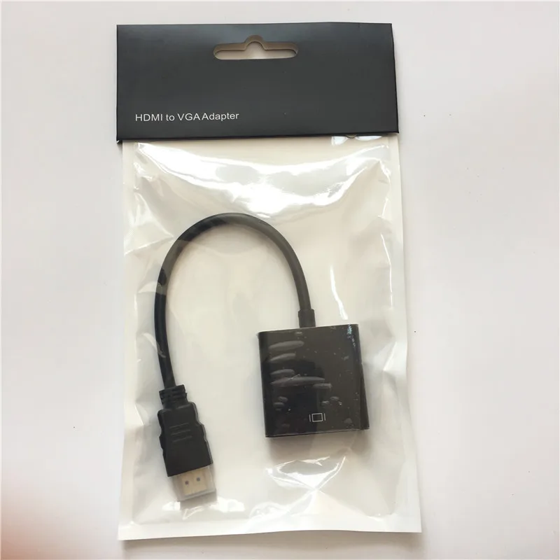 Adapter only HEONYIRRY HDMI в VGA Кабель-адаптер 1080P цифро-аналоговый видео аудио конвертер кабель для ПК HD tv xbox PS3 PS4 ноутбук ТВ коробка - Цвет: Adapter only