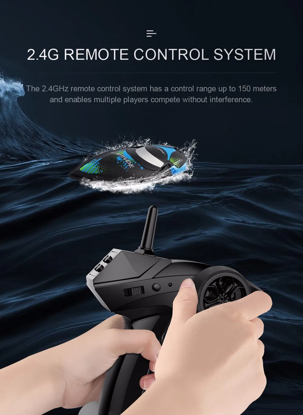 JJRC S1 S2 S3 RC лодка Скорость лодка 2,4 ГГц 2CH портативный мини-корабль с дистанционным управлением самоправые высокоскоростные игрушки 25 км/ч RC