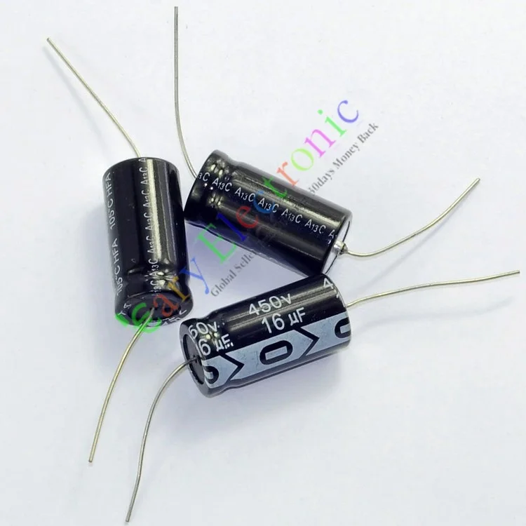 Оптом и в розницу 20 шт 450V 16 мкФ 105C длинные медные провода осевые