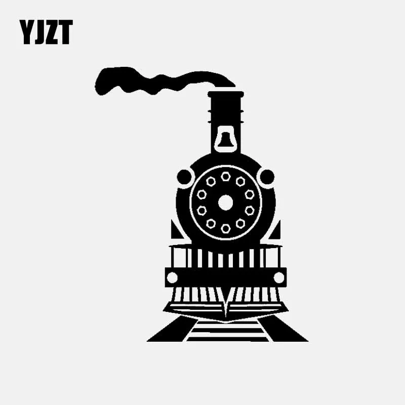 

YJZT 13.6CM*17.3CM Vinyl Car Sticker Train Funny Decal Black/Silver C3-1779