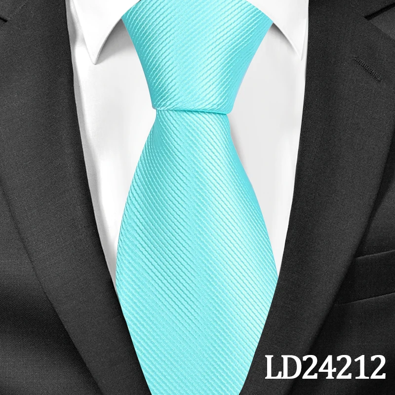 LD24212 Новые Классические однотонные галстуки для мужчин, Модный повседневный галстук на шею, деловые мужские галстуки, галстуки корбаты, ширина 8 см, галстук жениха, вечерние галстуки - Цвет: LD24212