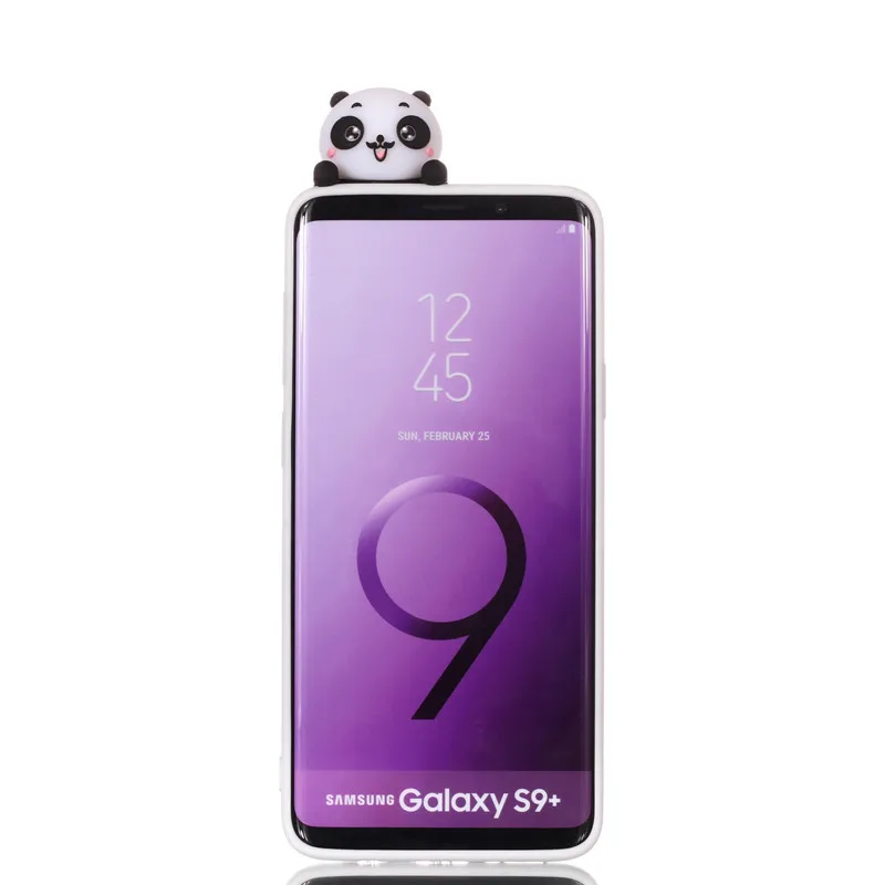 Чехлы для телефонов Note 9 чехол Samsung Galaxy S9 Plus мягкий 3D сделай сам с пандой и куклой S8