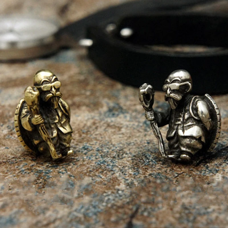 1 шт. черепаха мастер Roshi Ретро латунь медь EDC бусы на ревочке Зонт веревка шнур