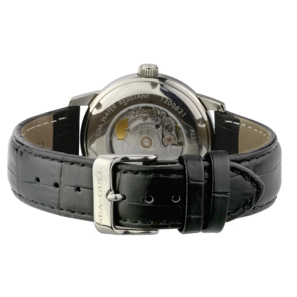 Повседневные автоматические механические водонепроницаемые часы из