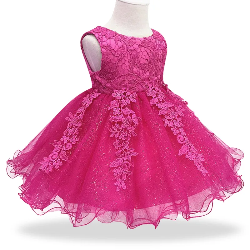 

3-24 Months New Design Baby Girl Baptism Christening Dress Lace Baby Birthday Dress Wedding Party Girls Autumn Dresses Kids