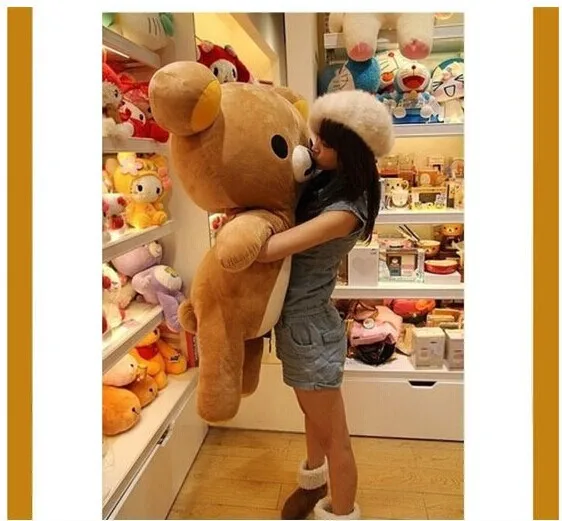 Огромный 110 см медведь Rilakkuma плюшевый игрушка кукла подушка подарок w4617|gift purse|gift
