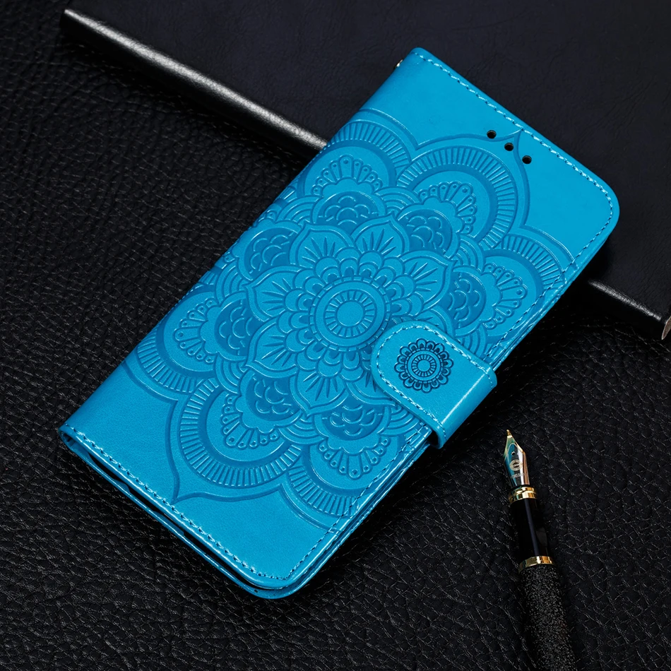 Роскошный чехол с 3d-мандалой для Huawei Y6 2019 Mate 20 Pro P30 lite Honor Play 8A 7A Кожаные чехлы