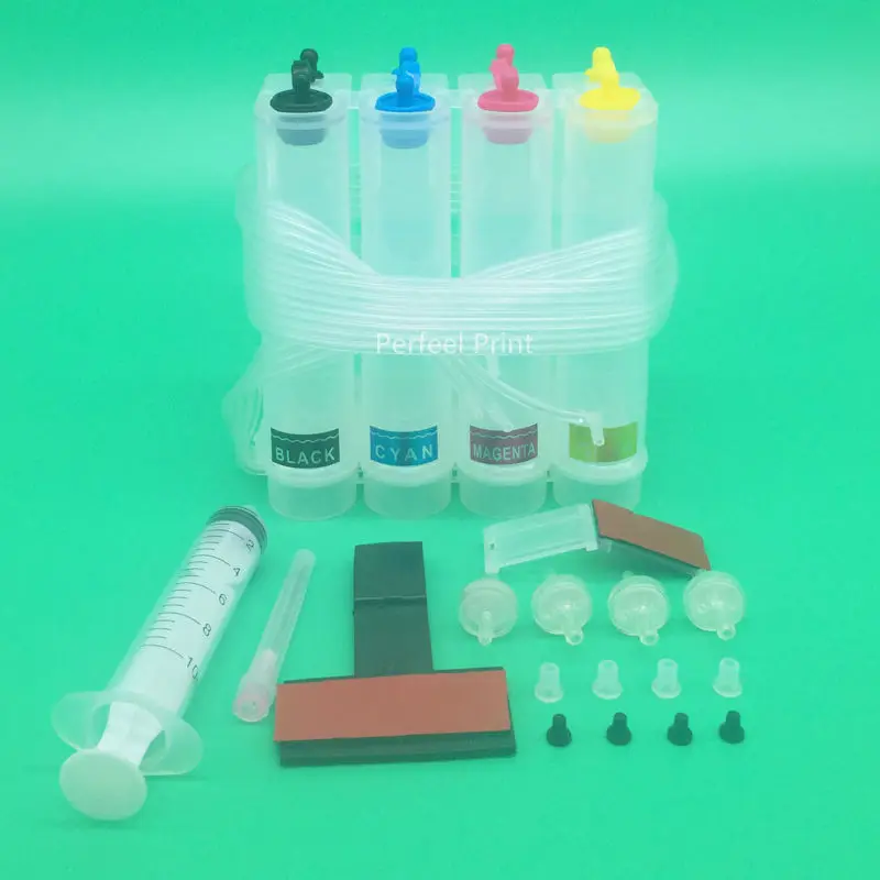 

4 Color DIY Universal CISS Tank Without Ink For Canon HP Epson Brother Inkjet Printer With Common Accessories