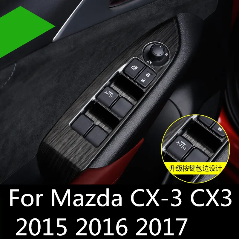 Для Mazda CX 3 CX3 2015 2016 2017 стеклоподъемник открывающийся шпон автомобильный Стайлинг