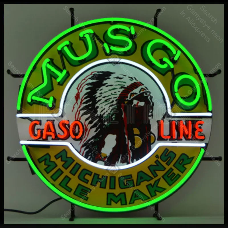 Неоновая вывеска для бензиновых ламп Musgo лампа из индии стеклянные трубки декора