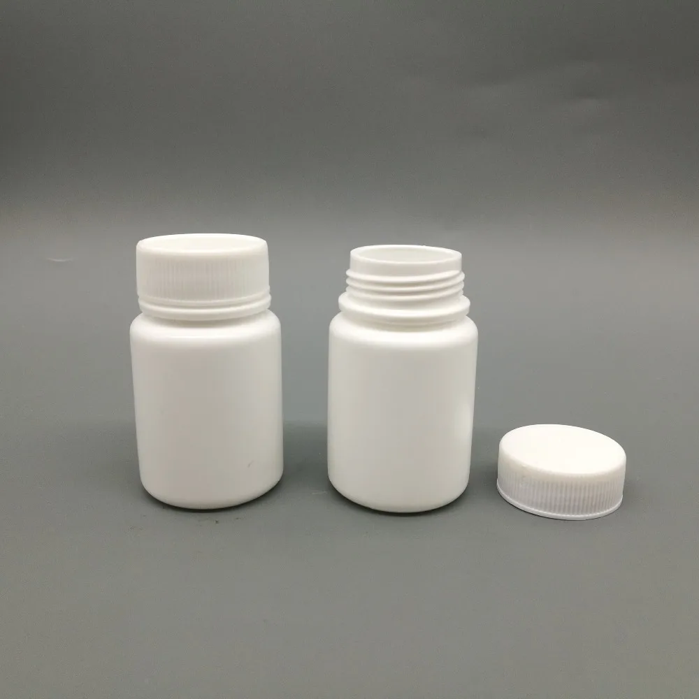 Free shipping 100pcs 30cc 30ml HDPE white Capsule pill bottle empty plastic Pill container with Screw Cap | Красота и здоровье