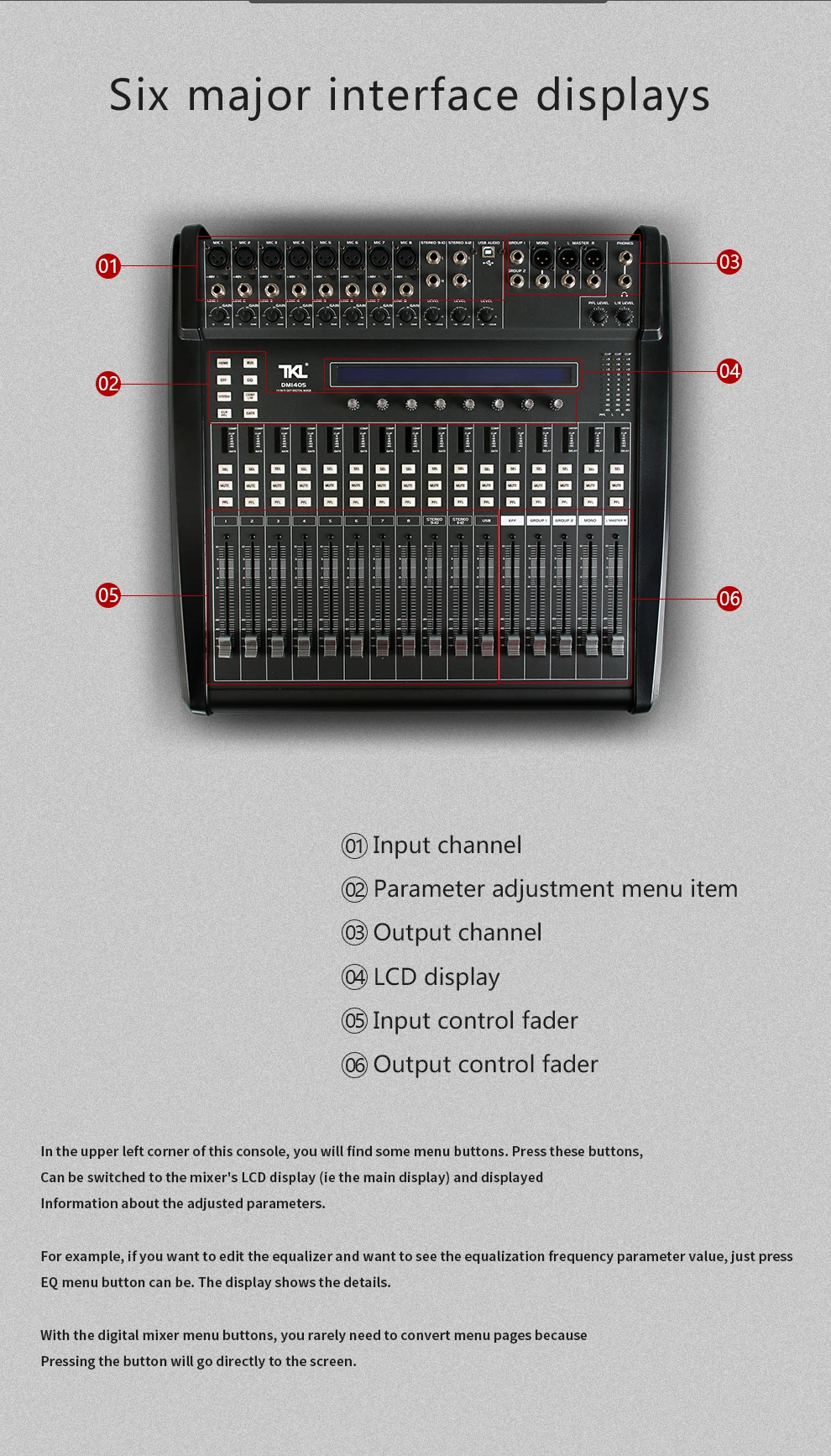 TKL 14 каналов цифровой микшер Профессиональный DJ Звук Музыкальный ауодиопроцессор ремень эффект механический толкатель Предустановленная сцена для сцены HIFI DJ