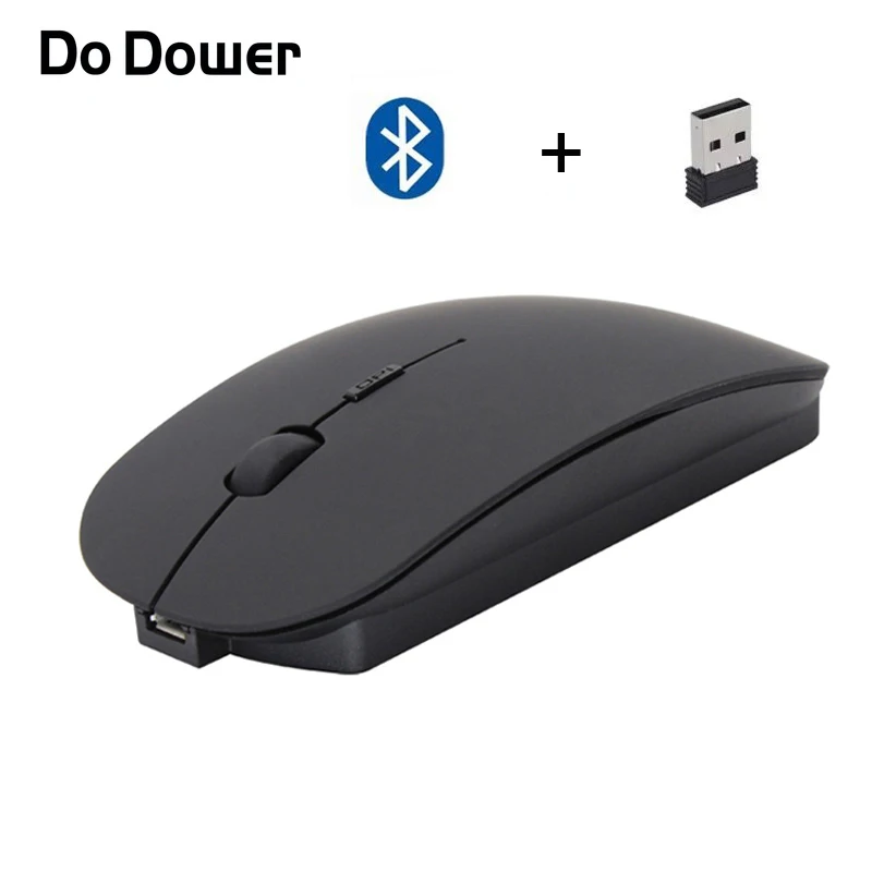 Do Dower 2 4 Ghz + Bluetooth 0 Двухрежимная беспроводная мышь 1600 точек/дюйм ультратонкая