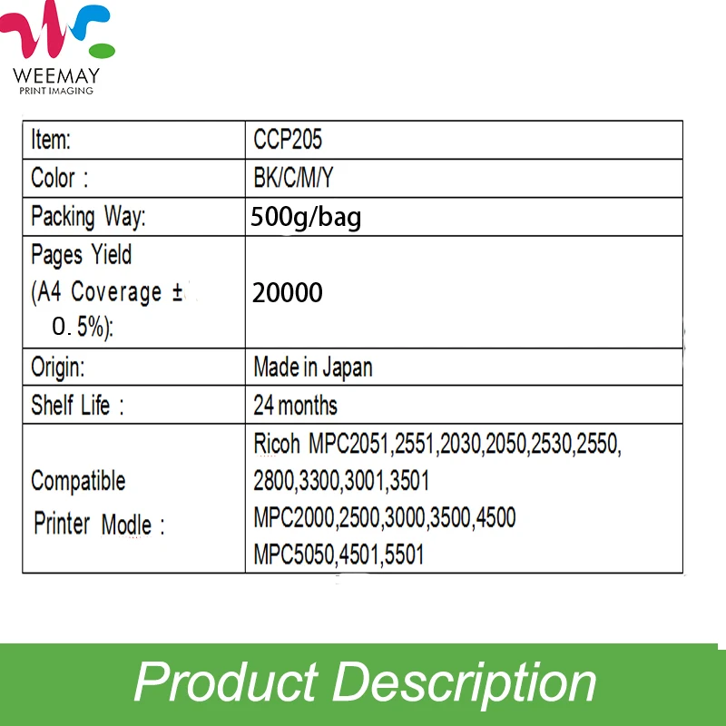 Яркий и глянцевый цвет тонер для Ricoh MPC 2800 3300 3001 3501 500 г/пакет|color toner|toner colortoner ricoh |