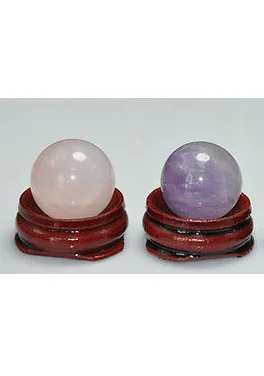 ruifafa880406002<<<+++34mm 2pcs nature white/rose/amethyst crystal sphere ball reiki + stand | Дом и сад