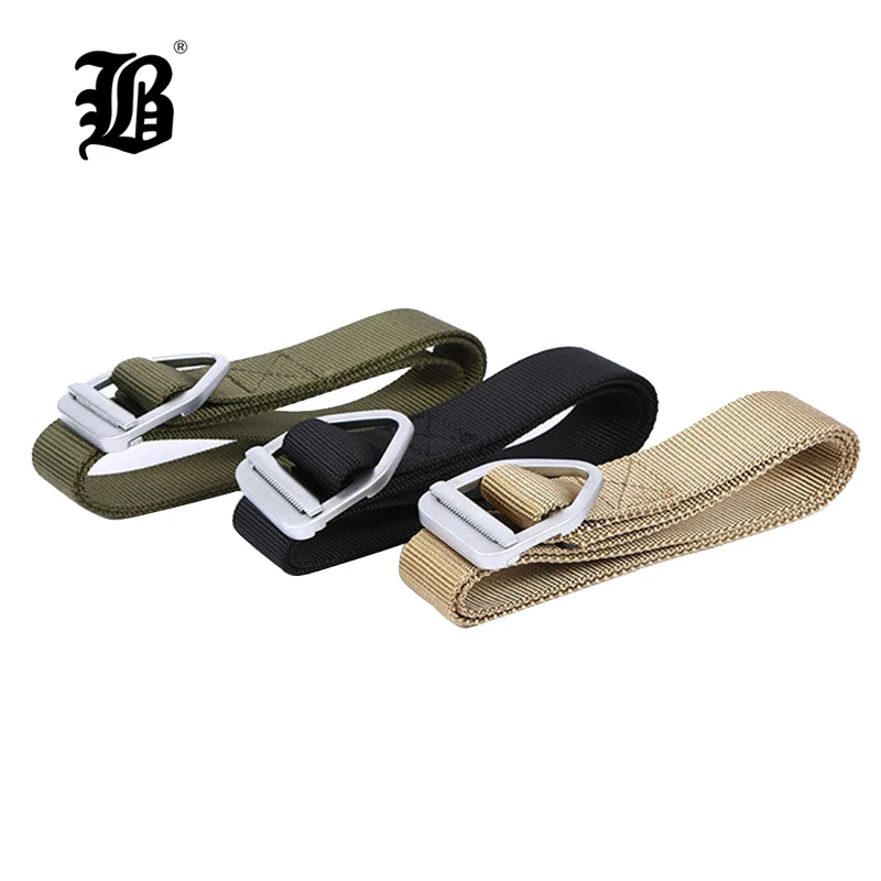 

[FLB] 2018 Military Equipment Tactical Belt Men Women Metal Buckle Thicken Canvas Belts for Men Waistband FP083