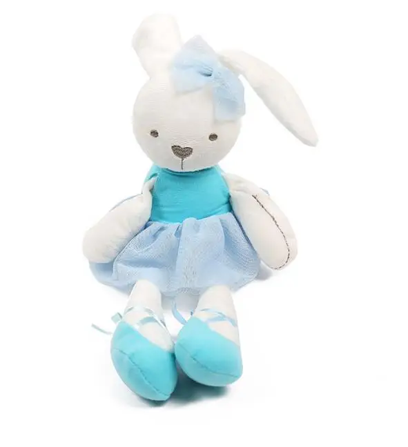 blue rabbit Детские мягкие игрушки, плюшевый кролик, кролик и медведь, спящий мате, мягкие и плюшевые игрушки в виде животных - Цвет: blue rabbit