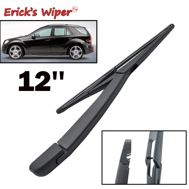 

Erick's Wiper 12" Rear Wiper Blade & Arm Set Kit For Mercedes-Benz ML 63 300 350 450 500 W164 2005 - 2011 Windshield Windscreen