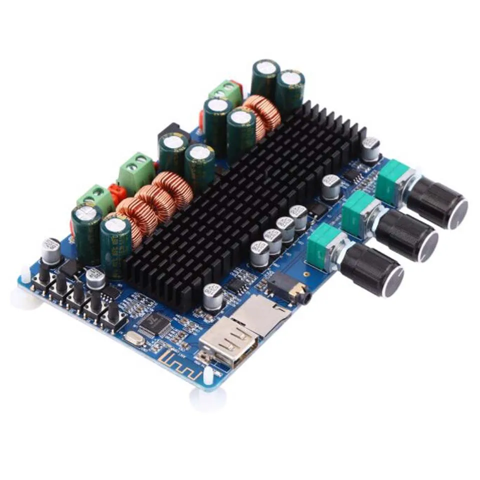 DC24V TPA3116 50 Вт+ 50 Вт+ 100 Вт басовый беспроводной bluetooth-приемник USB TF декодирование 2,1 канальный цифровой усилитель мощности плата C5-003