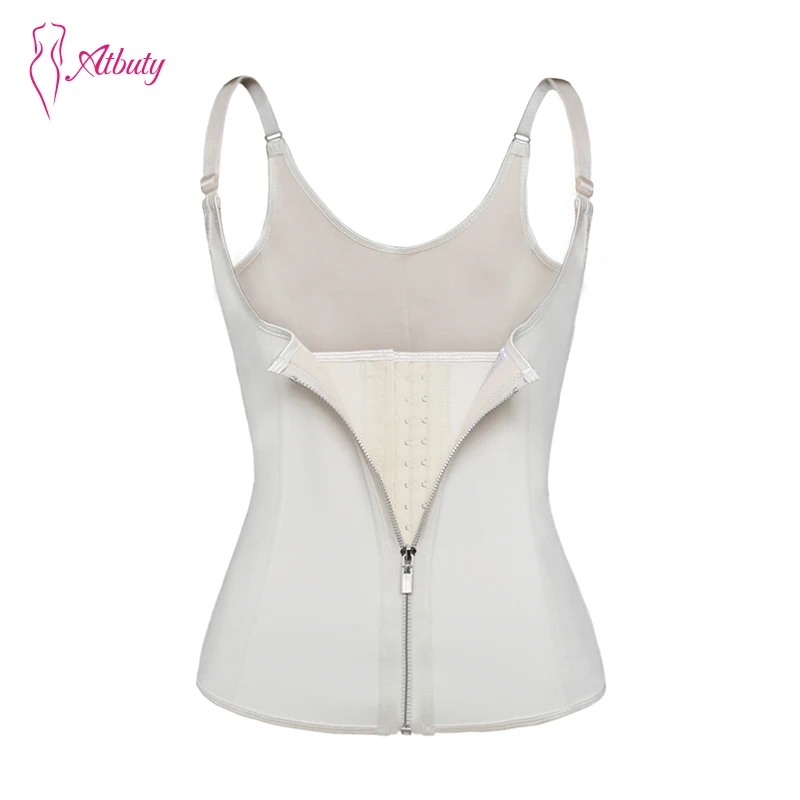 Atbuty Latex Waist Trainer Women Vest Steel Bone Corsets Reduce Belly Cincher Weight Loss Colombian Girdles Slim Shaper Fajas