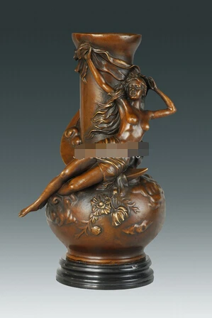 WBY---404 + художественное украшение в помещении обнаженная Леди и ваза бронзовая