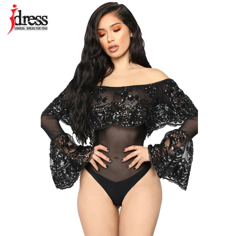 Женский кружевной комбинезон IDress сиамские шорты с вырезом лодочкой и длинным