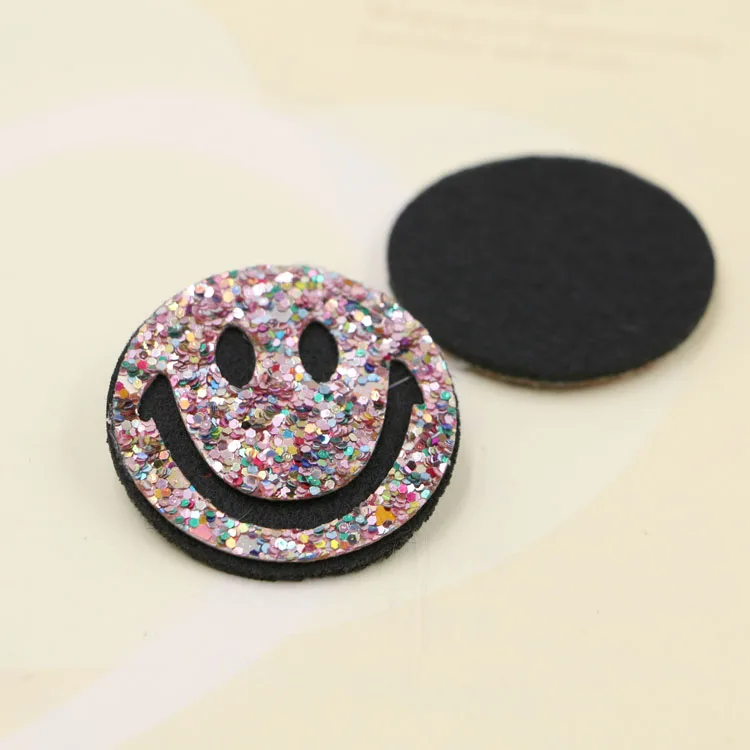 Diy двойной мультфильм смайлик блеск звезды форма ручной работы нетканый Войлок 50