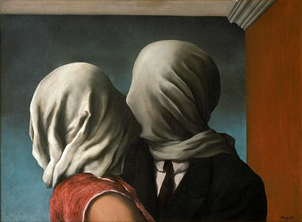 Rene Magritte Шелковый постер для влюбленных жикле домашний декор Настенная