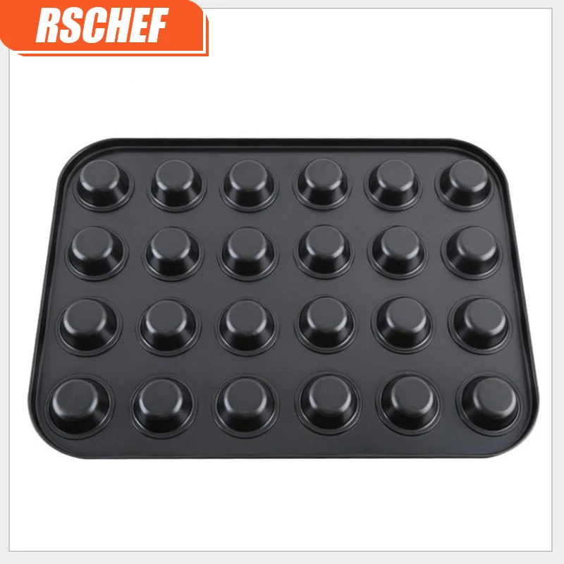 24 Мини чашки антипригарная сковорода для выпечки кекса круглая форма из