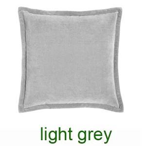 2 light grey ESSIE HOME модная цветная Высококачественная тонкая бархатная наволочка для подушки, чехол для подушки, окантовка, подушка с бахромой, фланцевая подушка - Цвет: 2 light grey