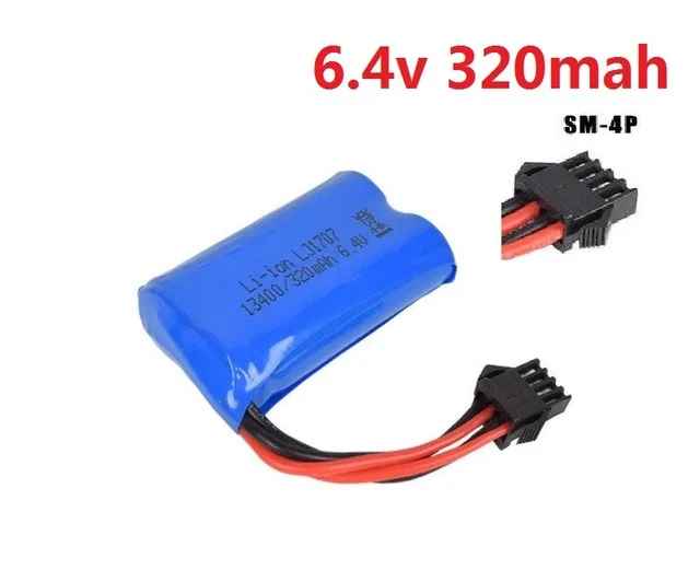 Аккумулятор ewellsell литий ионный JST SM 4P plus зарядка с USB для машинки на