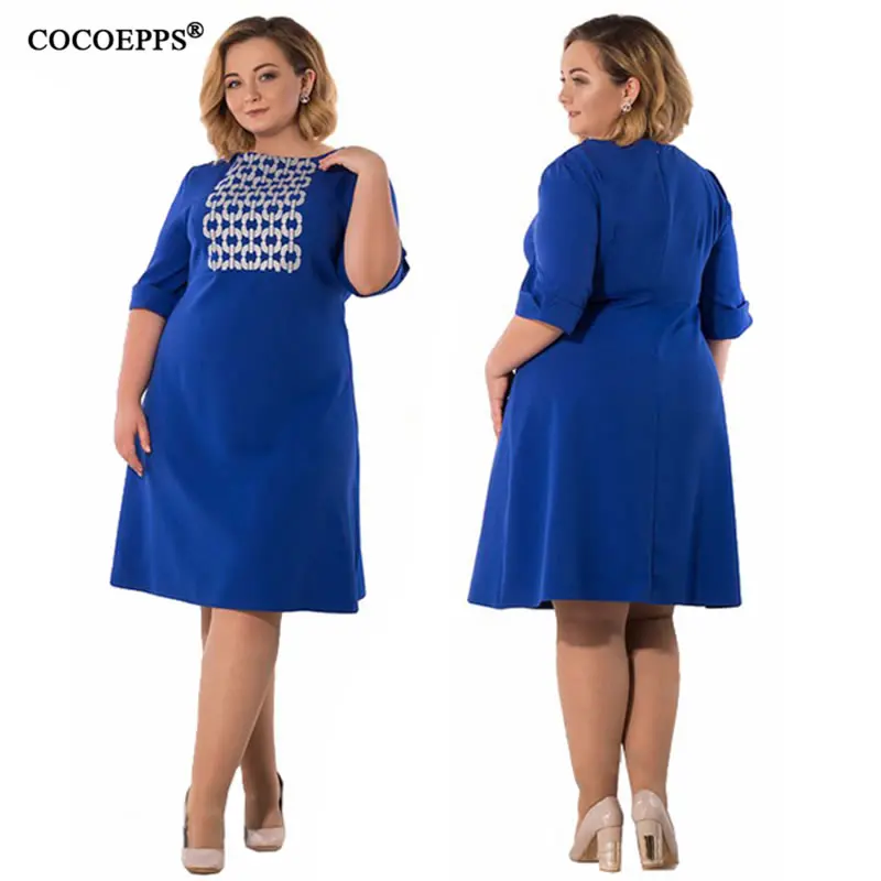 COCOEPPS 5XL 6XL летние новые женские платья размера плюс с принтом летние сапоги до колена большого размера длинное платье Vestidos одежда для работы