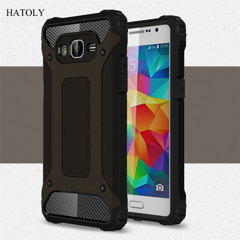 Чехол HATOLY для samsung Galaxy Grand Prime G530 плотный бронированный тонкий жесткий резиновый