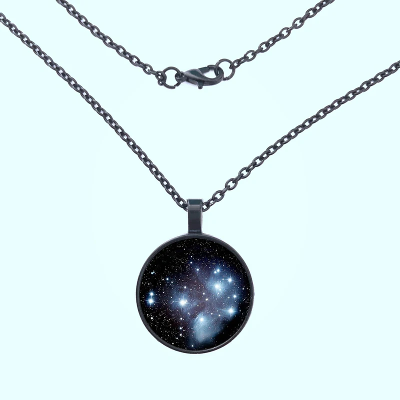 Ожерелье с подвеской в виде звездного кластера Pleiades изготовленное вручную