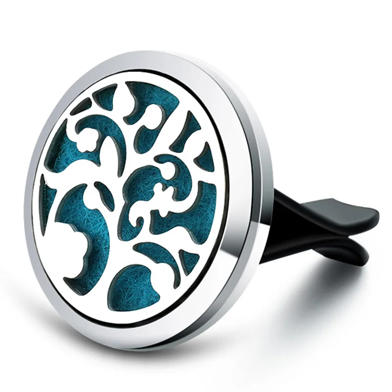 

Tree Of Life Aroma Diffuser Stainless Steel Car Air Freshener Perfume Essential Oil Diffuser Locket Pendant Aromatherapy Jewelry