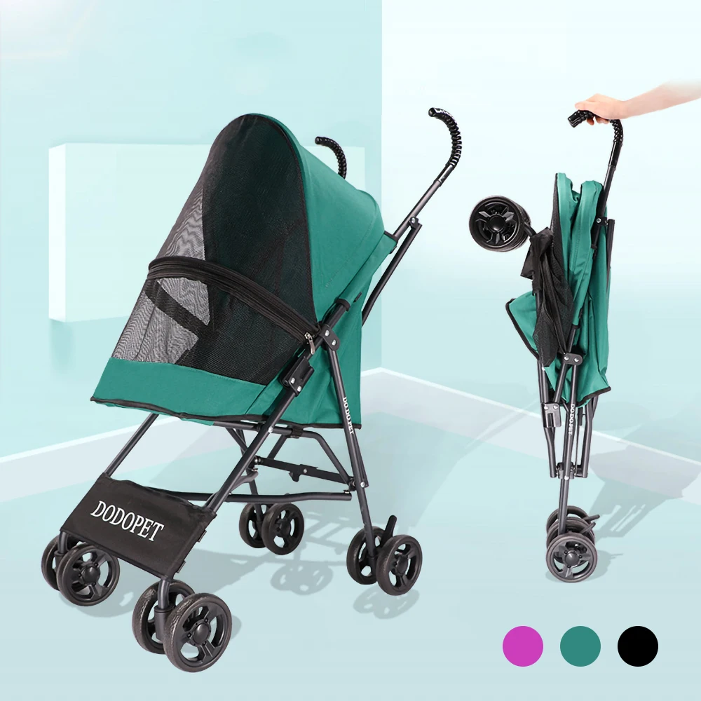 

DODOPET Pet Dog Stroller Pet Dog Foldable Carrier Strolling Cart Four Wheel Pet Stroller Pet Accessories