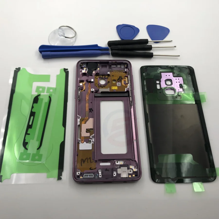 S9 полный корпус задняя крышка аккумулятора + средняя рамка для Samsung Galaxy G960 G960F