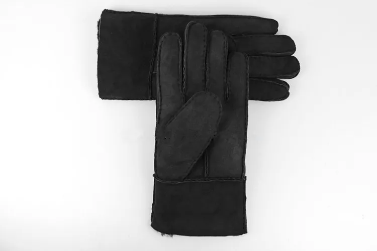 2014 мужская овчины перчатки теплая зима пальцы фабрики сразу бесплатная