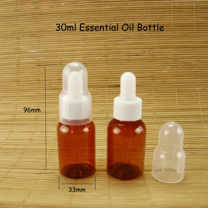 30 шт./лот мл Желтая пластиковая бутылка для масла с капельницей 1 унция