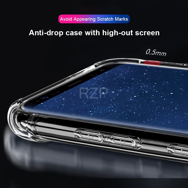 RZP 3D прозрачный чехол для телефона Samsung Galaxy S8 S9 10 20 Plus Note 8 9 задняя крышка + Мягкий