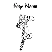 personalised tigger vinyl wall sticker any name art decal customized gift 30cmx60cm