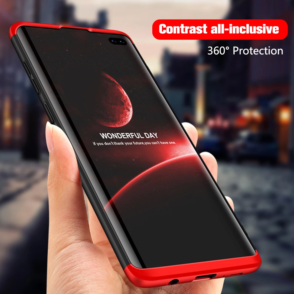 For Samsung S10 Plus Case 360 Hard Luxury Cover Note 9 Coque Galaxy S9 E S10+ |