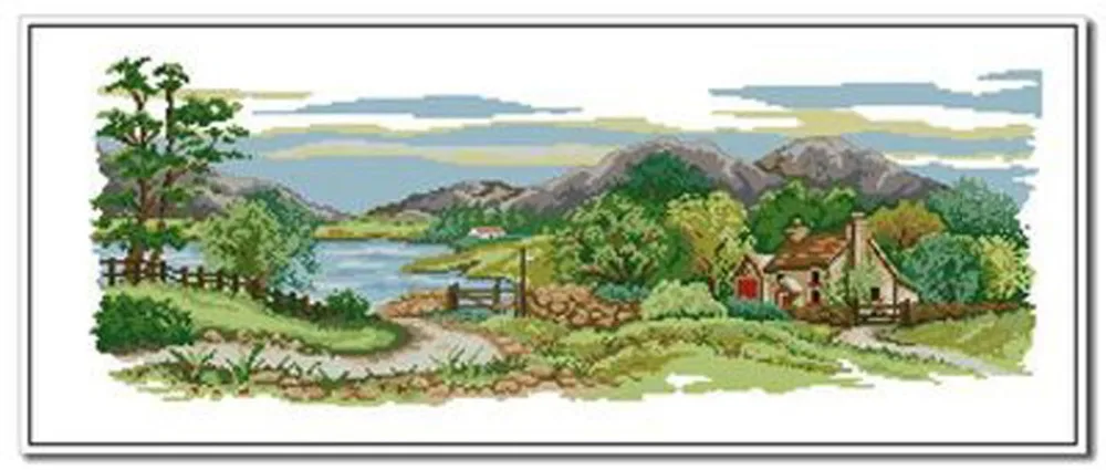 

Needlework,DIY Cross Stitch,Sets For Embroidery kits,11CT&14CT,Green farm