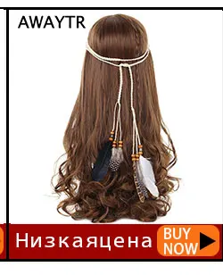 AWAYTR индийские волосы перо головная повязка для женщин новейшая головная повязка головной убор для хиппи павлиньи перья украшения вечерние украшения