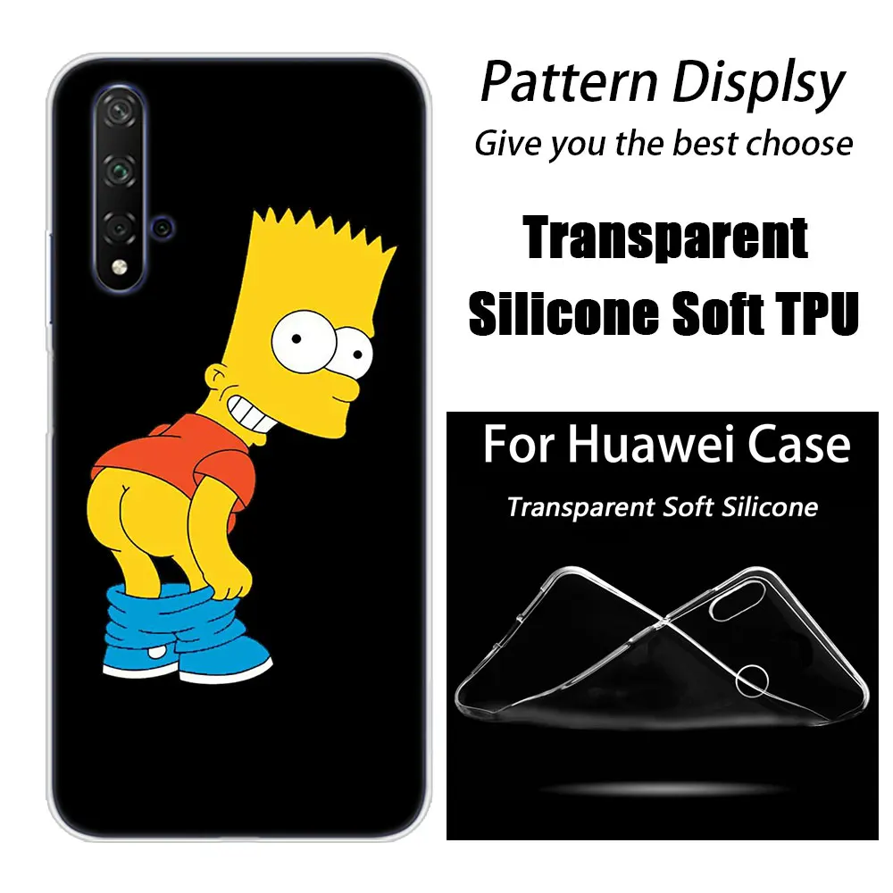 001 Hot The Simpsons Fashion Soft Silicone Case for Huawei Honor 20 8A 7A Pro 10 9 8 Lite View 20 7S 8S 8X 7X 6X 8C 20i 10i Play TPU - Цвет: 001