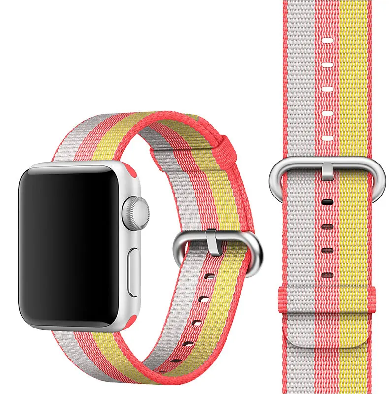 Спортивный ремешок для apple watch 5, 4, ремешок 42 мм, 44 мм, iwatch 38 мм, 40 мм, тканый нейлоновый классический ремешок с пряжкой для apple watch 5, 4, 3