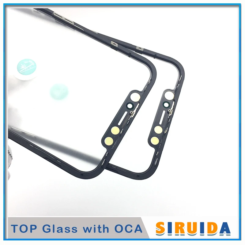 10 шт. лучшее 3 в 1 стекло + рамка OCA клей для iPhone XR 11 ЖК-экран передняя внешняя крышка