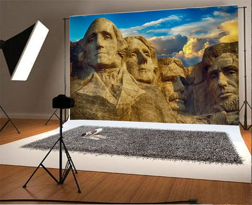 Фон для фотосъемки с креплением Rushmore американский президент резьба человека